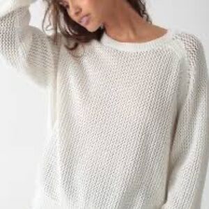 ABLE Cream Open Knit Cotton Sweater Women’s XS